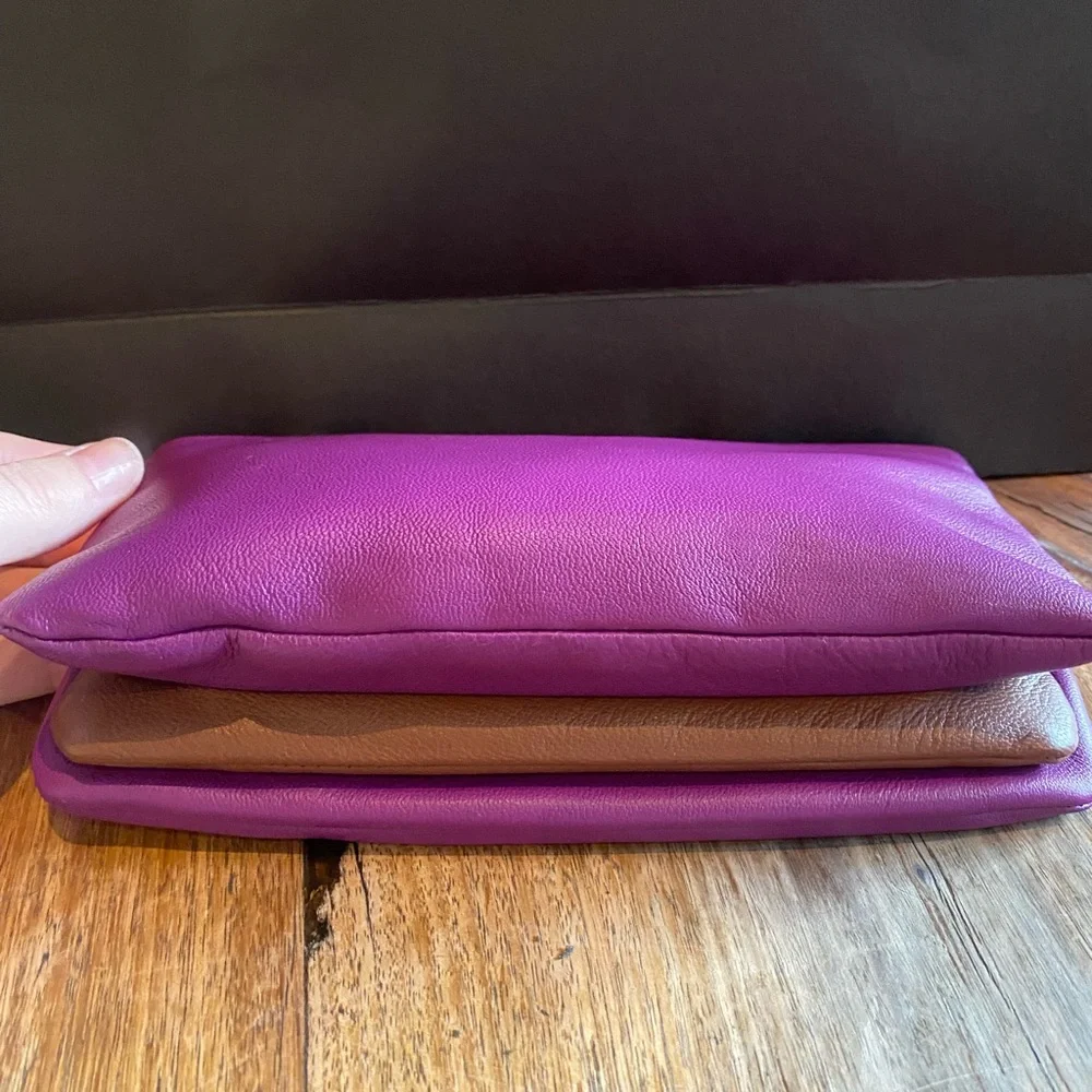 NWT | Oroton Two-Tone Leather Wallet Clutch - Picture 7 of 14